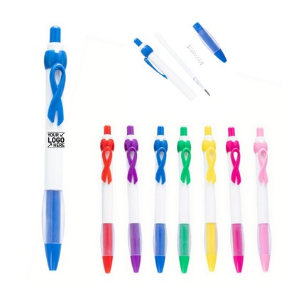 Ribbon Health Cancer Awareness Retractable Ballpoint Pen